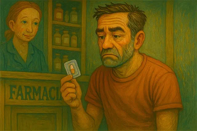 Eugenio entró en la farmacia a por ibuprofeno y salió con otra cosa