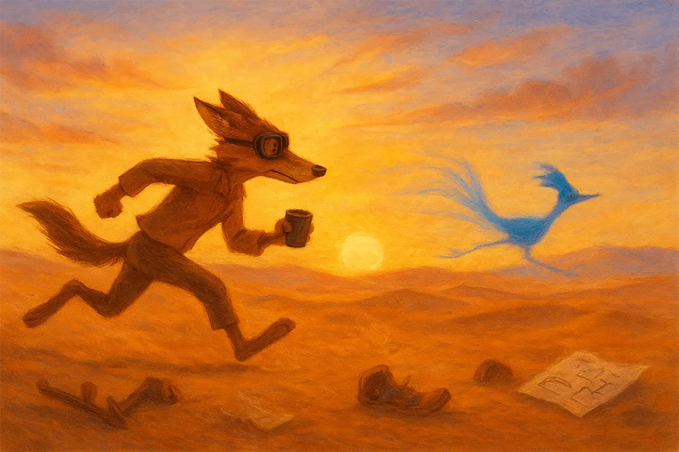 Corriendo detrás del corre-caminos