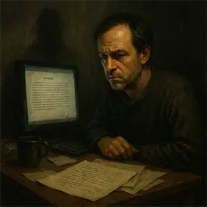 Manuscrito sin nombre con manchas de tinta