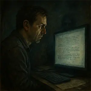 Pantalla con texto escribiéndose solo