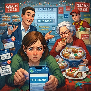 La señora Remedios comiendo roscón de reyes antes de tiempo