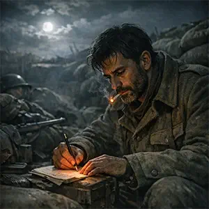 Julián, escribe una carta desde el campo de batalla