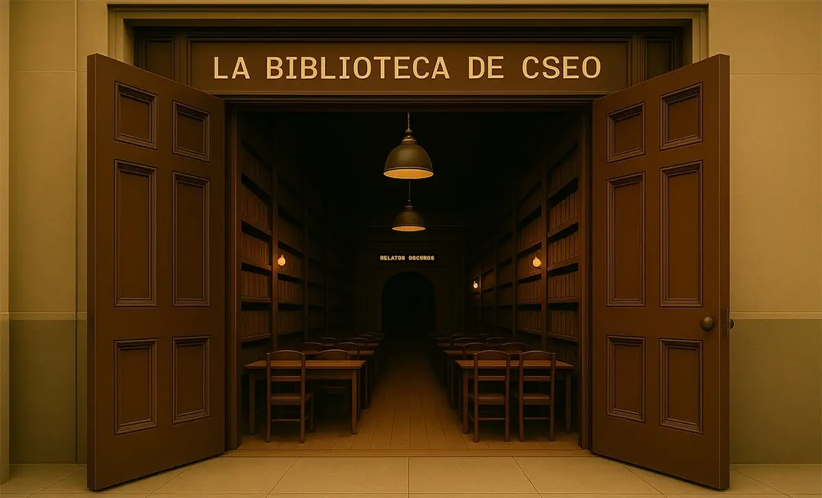 Biblioteca de CSEO - entrada a la biblioteca de cuentos secretos